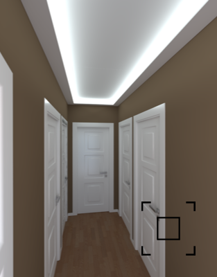 render corridoio