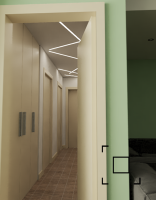 render corridoio